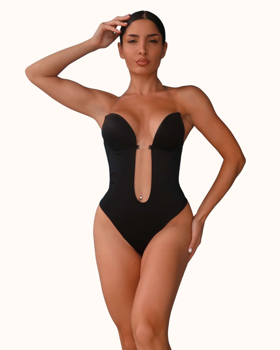 2 PC Clear Strap Backless Deep Shaper